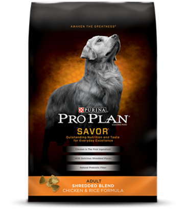 PRO PLAN CHICKEN & RICE SHREDDED BLEND DOG 35#